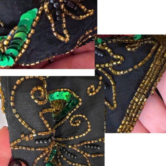 VINTAGE Stenay Beaded Sheer Sleeve Blouse Size S - Picture 15 of 16